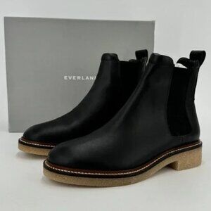 Everlane The Italian Leather Chelsea Boot in Black size 7.5 Women's Gum Outsole